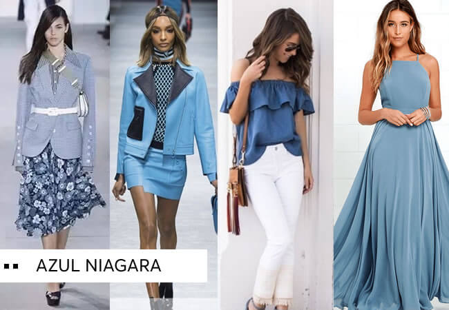 tendencias da moda 2018 - Pantone Azul Niagara