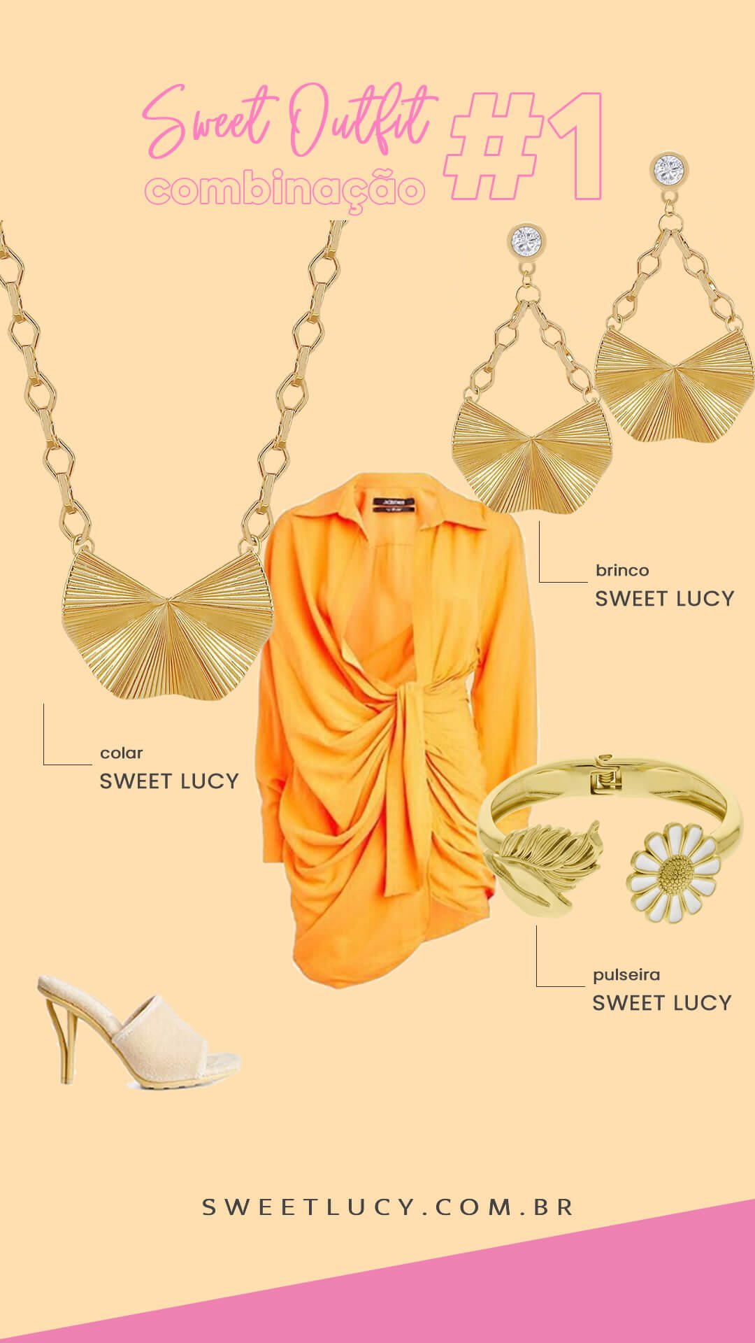 Look Outfit Feminino Com Acessórios - SWEET LUCY 