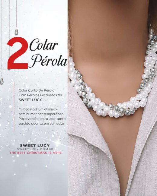 colar de perola para usar no natal look de natal